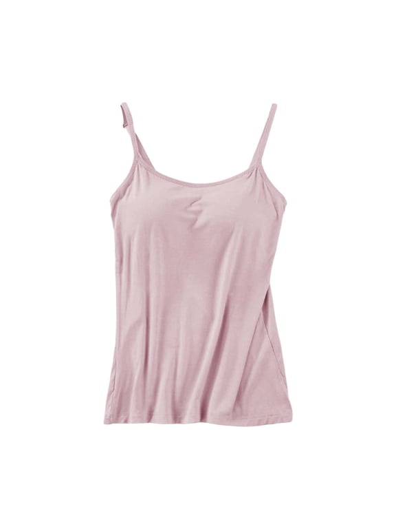 Summer Tank Tops For Women Casual Sleeveless With In Bra Soft Camisole Womens Tank Tops
