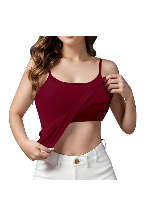 Summer Tank Tops For Women Sleeveless With In Bra Wire Free Padded Camisole Womens Tank Tops