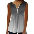 Summer Tank Tops for Women Clearance Button Up Sleeveless Vest Top V