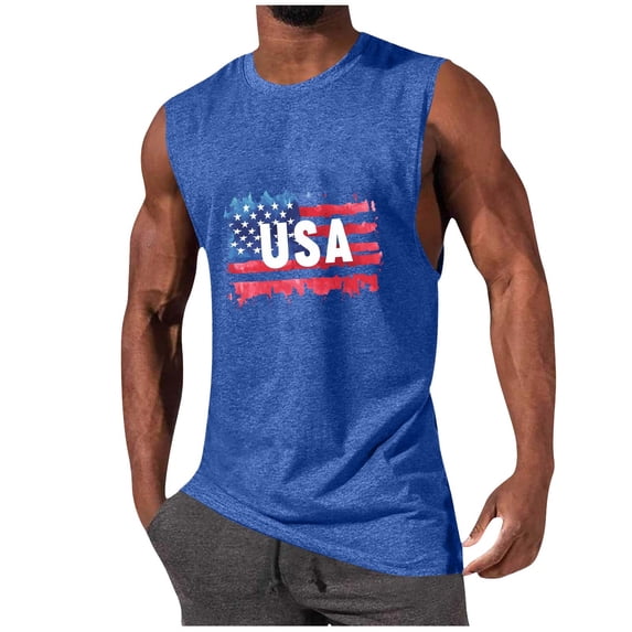 Summer Tank Tops for Men 2026 250 Anniversary USA Tank Top American 4th of July Shirt 1776-2026 Patriotic Tee L