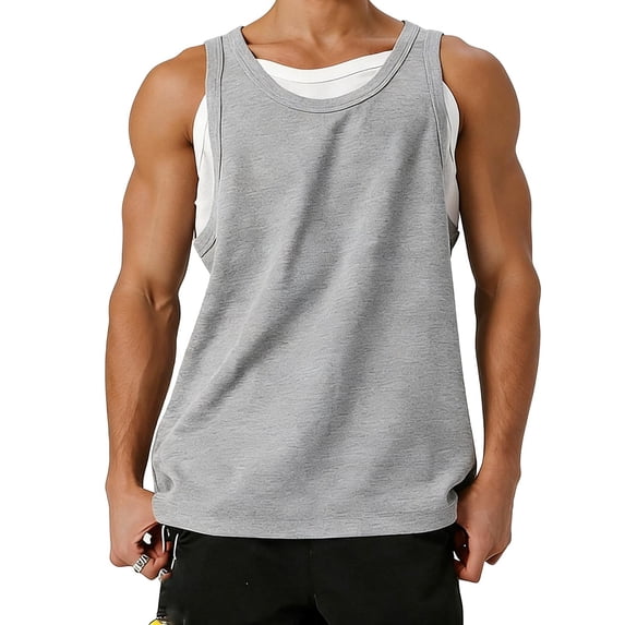 Summer Tank Tops for Men 2026 Casual Waffle Tank Top Going Out Tops V Neck Tshirts Sleeveless Outfit M