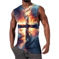 thumbnail image 1 of Summer Tank Tops for Men 2026 Cross Graphic Muscle Sleeveless Tank Tops Cut Off T Shirts Workout Gym Tee Shirts L, 1 of 4