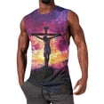 thumbnail image 1 of Summer Tank Tops for Men 2026 Cross Graphic Muscle Sleeveless Tank Tops Cut Off T Shirts Workout Gym Tee Shirts S, 1 of 4