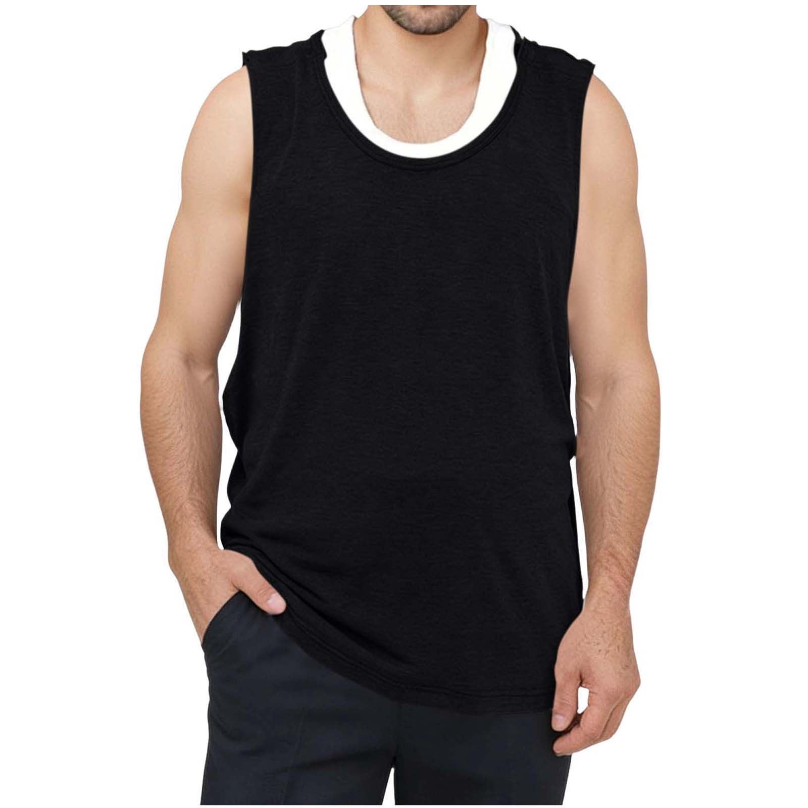 Summer Tank Tops for Men 2026 Fully Open Shoulder Surgery Shirts with ...