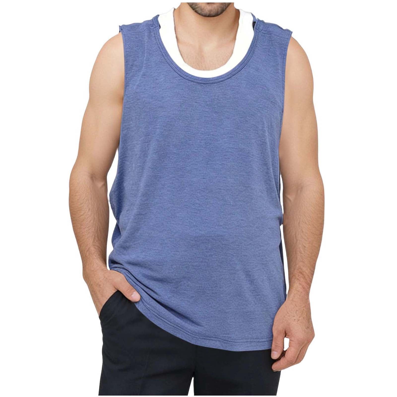 Summer Tank Tops for Men 2026 Fully Open Shoulder Surgery Shirts with ...