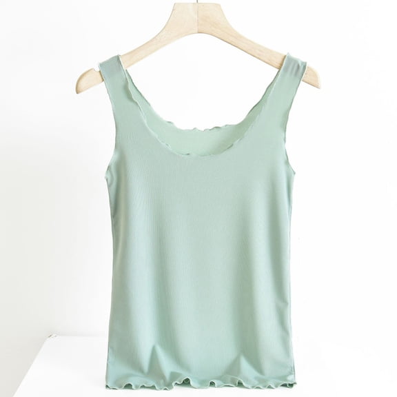 Summer Tank Tops for Women 2026 Fashion Solid Color Crew Neck Shirts Leisure Loose Fit Sleeveless Standard Straps Summer Shirts