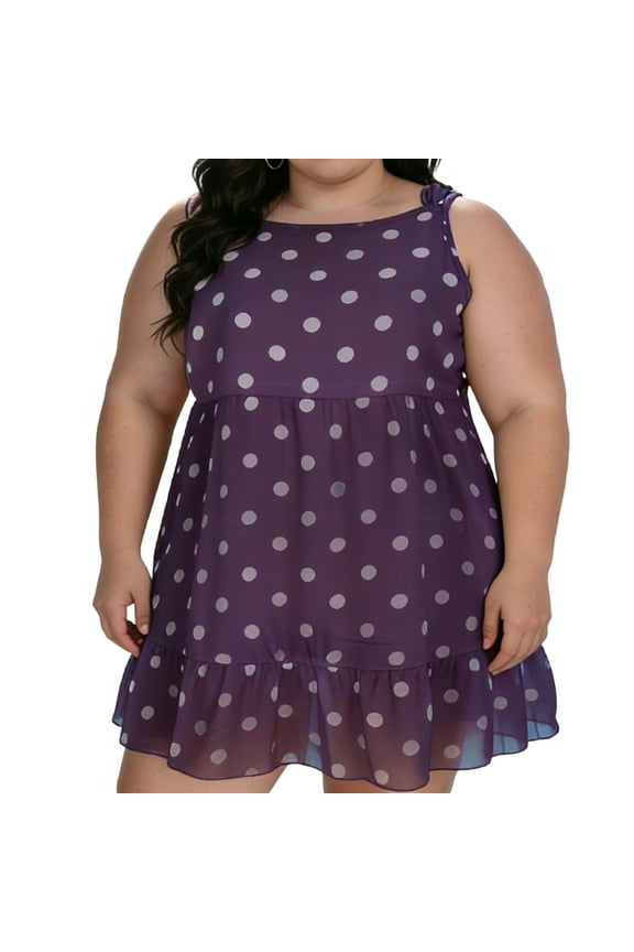 Summer Tank Tops for Women Plus Size Sleeveless Polka Dots Long Shirts Vacation Outfits 2026 Trendy Clothes