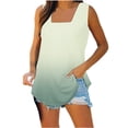 thumbnail image 1 of Summer Tank Tops for Women Square Neck Loose Casual Tank Shirts Flowy Sleeveless Side Slit Tee Shirts Blouses Plus Size, 1 of 5