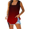 thumbnail image 1 of Summer Tank Tops for Women Square Neck Loose Casual Tank Shirts Flowy Sleeveless Side Slit Tee Shirts Blouses Plus Size, 1 of 5