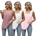 thumbnail image 1 of Summer Tank Tops for Women Square Neck Tank Top Casual Loose Fit Sleeveless Shirt S-M-L-XL-XXL, 1 of 9