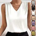 thumbnail image 1 of Summer Tank Tops for Women V Neck Silk Camisole Tops Sleeveless Business Casual Tops Going out Tops Womens Tops, Size S-XL, 1 of 6