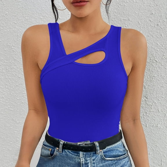 Summer Tanks for Women 2026 Fashion Solid Color Sleeveless Shirts Casual Slim Fit Standard Straps Blouses