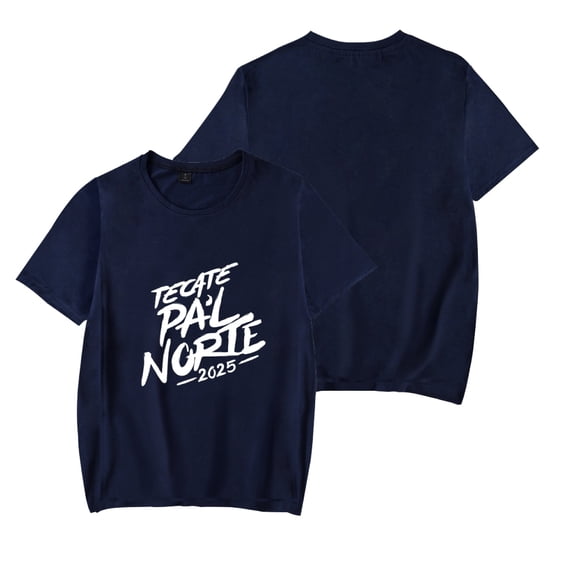 Summer Tecate Pa'l Norte 2025 Festival Short Sleeve Tops Men's and Women's Peplum Round Neck T-Shirt