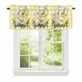 thumbnail image 1 of Summer Theme Window Valance for Kitchen, Pastoral Lemons Drinks Yellow Buffalo Plaid Rod Pocket Short Curtain for Small Windows, Light Filtering Decorative Valance, 60 x 14 Inch, 1 Panel, 1 of 9
