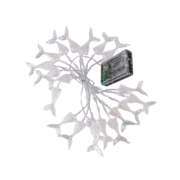 Summer Themed LED String Lights Fish Tail Fairy Lights for Bedroom Patio and Holiday Decor 118 Inch