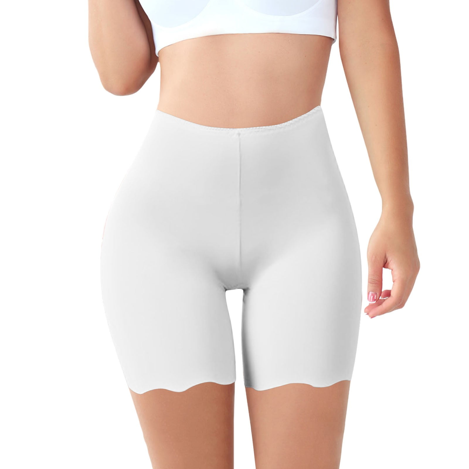 Summer Thin Ice Silk Anti Light Pants Wave Three Point Leggings Comfortable  Women's Shorts Teacher Clothes, White, Large : : Clothing, Shoes &  Accessories