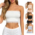 thumbnail image 1 of Summer Thin Lace‑Edge Strapless Bust Wrap Soft Stretchy Plus‑Size Wireless Bralette, 1 of 5