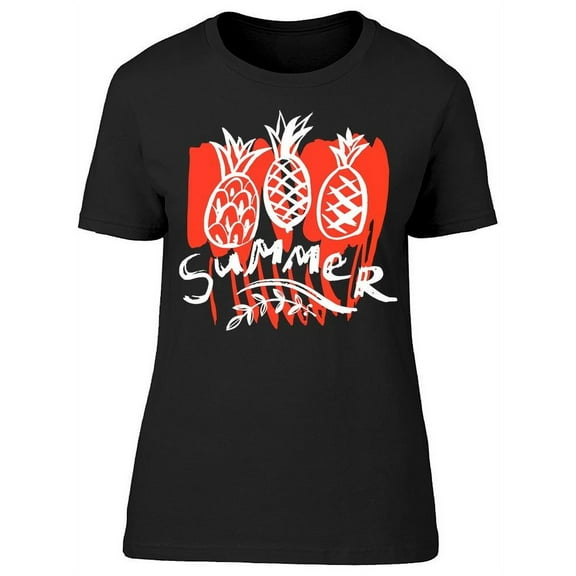 Summer Three Pineapples T-Shirt Women -Image by Shutterstock, Female Medium
