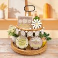 thumbnail image 1 of Summer Tiered Tray Set Table Block Sign Wooden Flower Tabletop Decorations Farmhouse Flower For Spring Party Home Kitchen Tray Decoration Easy To Use, 1 of 6