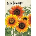 thumbnail image 1 of Welcome Sunflower Fall Autumn Maple Leaves Double Sided Burlap Garden Yard Flag 12" x 18",Summer Fall Sunflowers Flower Farmhouse Burlap Decorative Garden Flags Banner for Outdoor Home, 1 of 7