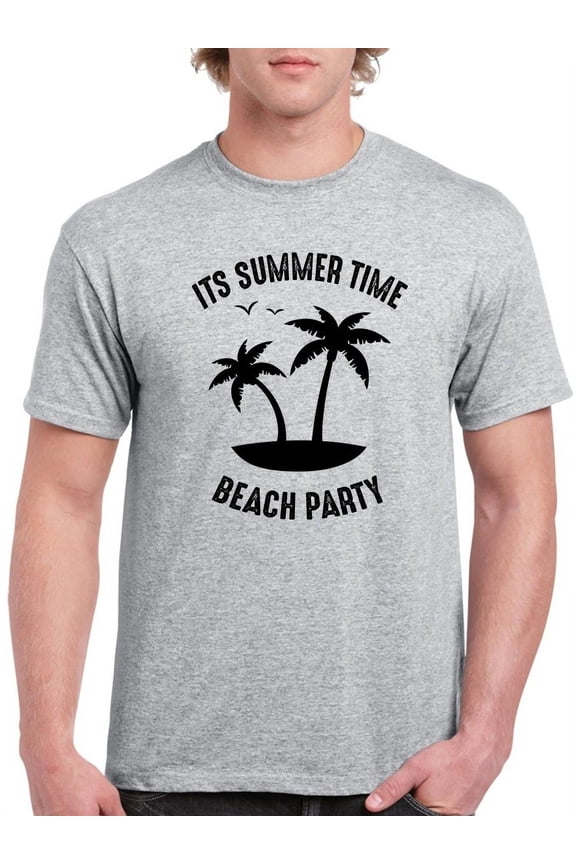 Summer Time Beach Party. Men T-Shirt, Male XX-Large