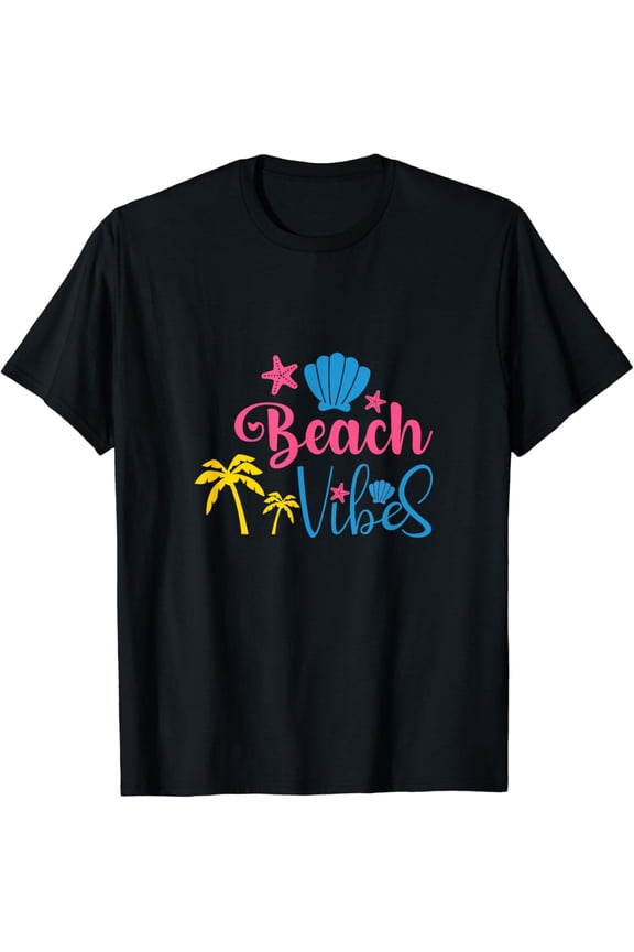 Summer Time Beach Vibes Seashell Vacation Apparel T-Shirt