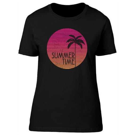 Summer Time Colorful Sunset T-Shirt Women -Image by Shutterstock, Female Large