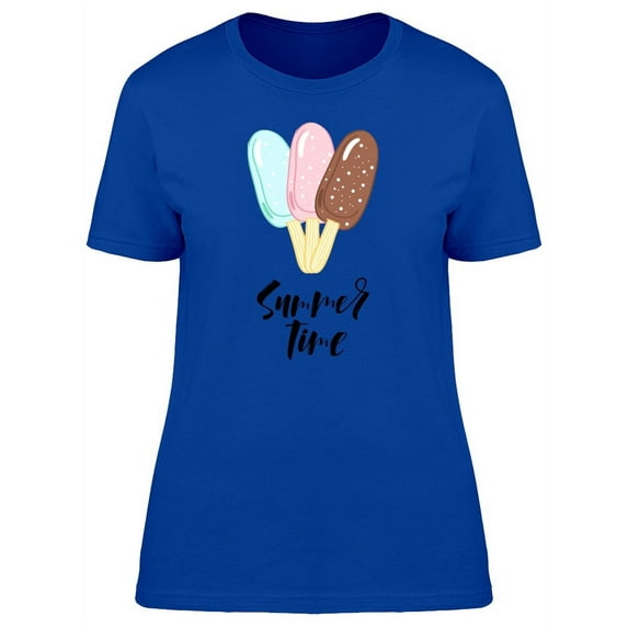 Summer Time Ice Pop T-Shirt Women -Image by Shutterstock, Female Large