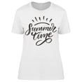 thumbnail image 1 of Summer Time  Lettering Sun T-Shirt Women -Image by Shutterstock, Female Large, 1 of 2