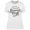 thumbnail image 1 of Summer Time  Lettering Sun T-Shirt Women -Image by Shutterstock, Female Medium, 1 of 2