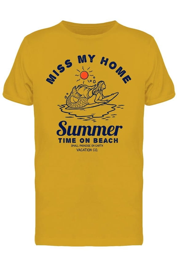 Summer Time On Beach T-Shirt Men -Image by Shutterstock, Male Small