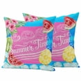 thumbnail image 1 of Summer Time Outdoor Pillow Covers Pack of 2 Oil Painting Watermelon Fruit Popsicles Ice Cubes Waterproof Throw Pillow Covers Decorative Cushion Cases for Patio Garden Tent Balcony Couch 24x24 inch, 1 of 9