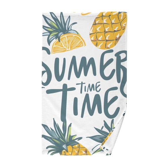 Summer Time Pineapple Hand Towel Bath Towels Face Towels Cotton Absorbent for Home Hotel Spa Swimming Yoga Sports