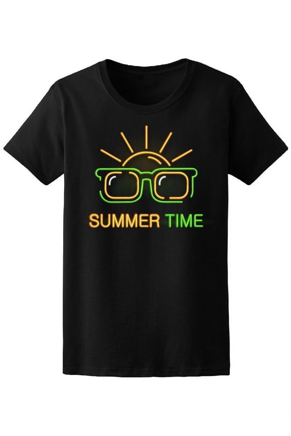 Summer Time Sun Sharp Effect T-Shirt Women -Image by Shutterstock, Female Medium