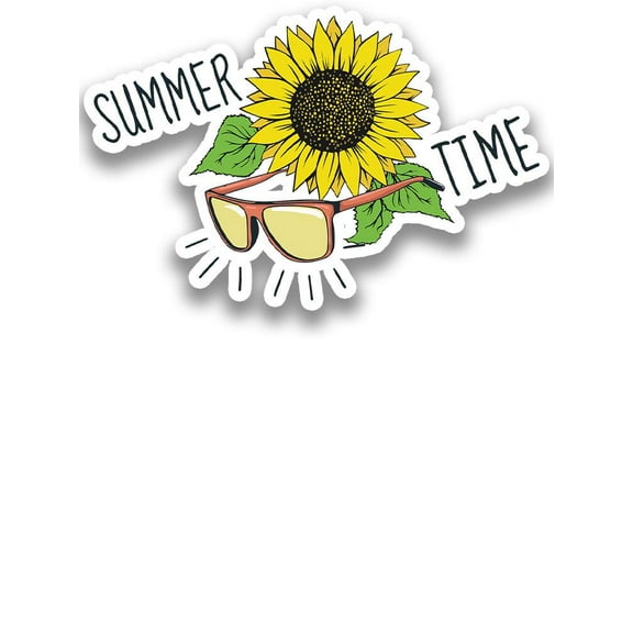 Summer Time Sunflower Sticker -Smartprints Designs, Vinyl Sticker