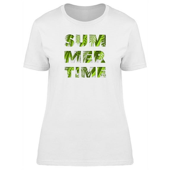Summer Time Tropical Quote T-Shirt Women -Image by Shutterstock, Female Medium