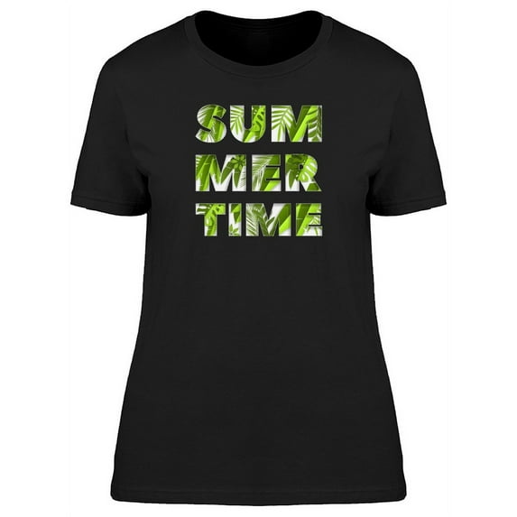 Summer Time Tropical Quote T-Shirt Women -Image by Shutterstock, Female Medium