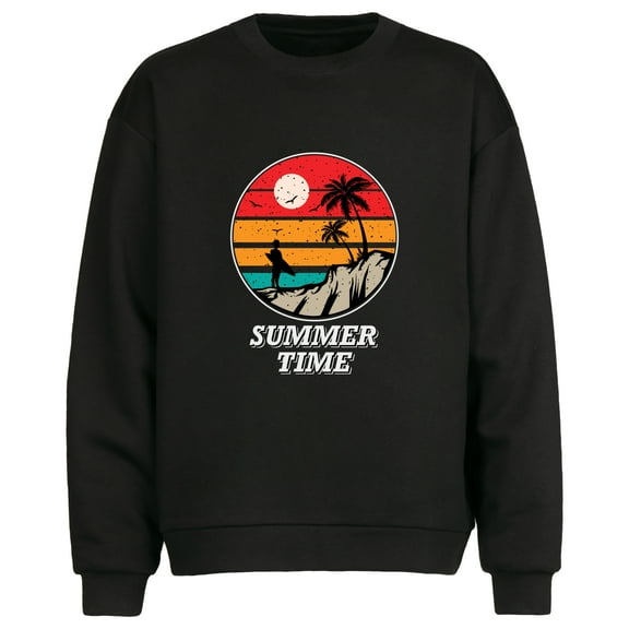 Summer Time Vintage Design Originals Crewneck Sweatshirt,Sizes S-2XL