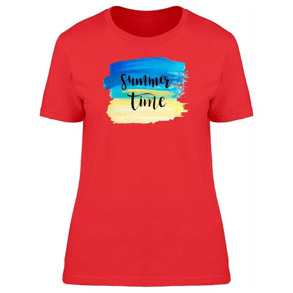Summer Time Watercolor Sunset T-Shirt Women -Image by Shutterstock, Female Medium
