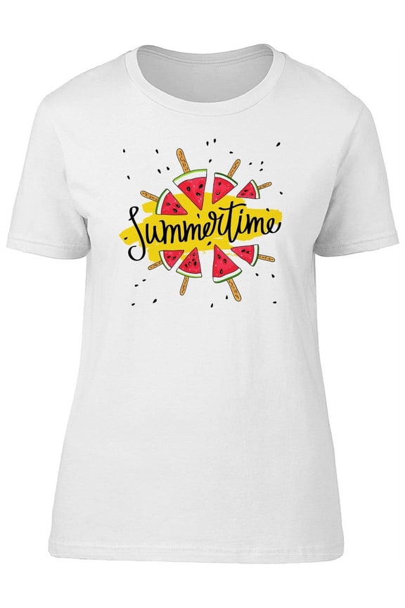 Summer Time Watermelon Ice Pops T-Shirt Women -Image by Shutterstock, Female Small