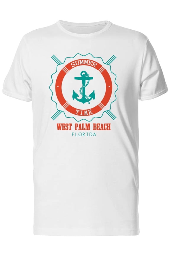 Summer Time West Palm Beach T-Shirt Men -Image by Shutterstock, Male Small