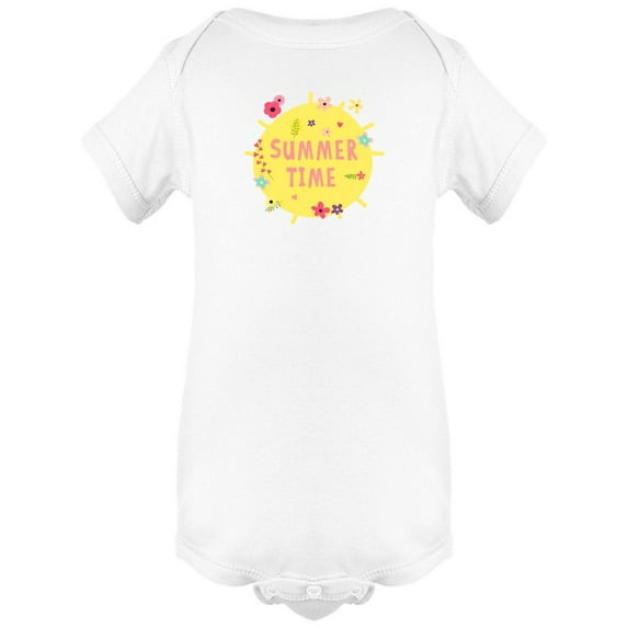Summer Time Yellow Blue Circle Bodysuit Infant -Image by Shutterstock, 6 Months