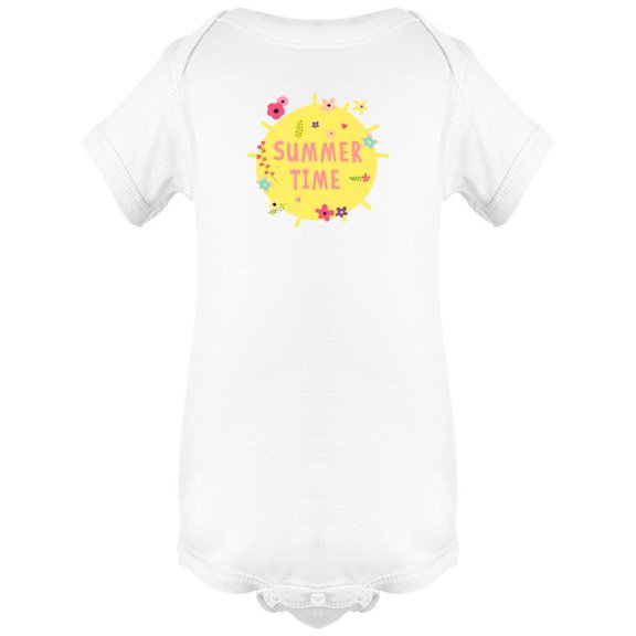 Summer Time Yellow Blue Circle Bodysuit Infant -Image by Shutterstock,  6 Months