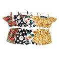thumbnail image 1 of Newest Fashion Summer Toddler Baby Girl Clothes Off Shoulder Ruffle Sling Crop Tops Short Pants 2Pcs Outfits Clothes, 1 of 5