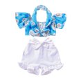 thumbnail image 1 of Canis Toddler Girls Off Shoulder Ruffle Sling Crop Tops & Short Pants, 2-Piece Set, Sizes 4-5 Years, 1 of 6