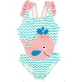 thumbnail image 1 of Summer Toddler Baby Girls Goldfish 3D Whale Swimwear Swimsuit Beachwear Bathing Suit One Piece Clothes 1-6T, 1 of 7