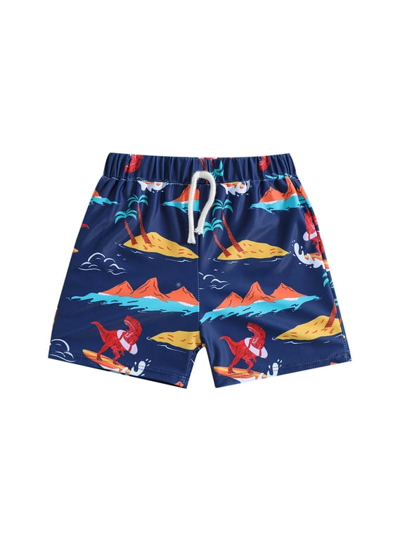 Summer Toddler Boys Girls Cartoon Dinosaur Printed Two Piece Swimwear Swimsuit Bikini