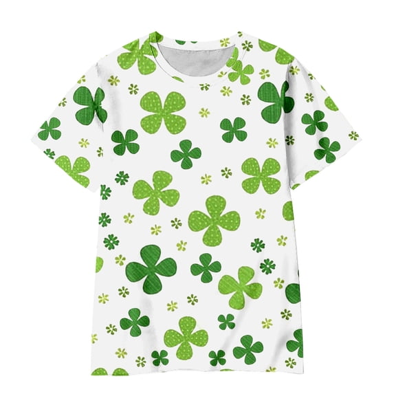 Summer Toddler Boys Girls Short Sleeve Cartoon Prints T Shirt Tops Clothes Size 7-8T