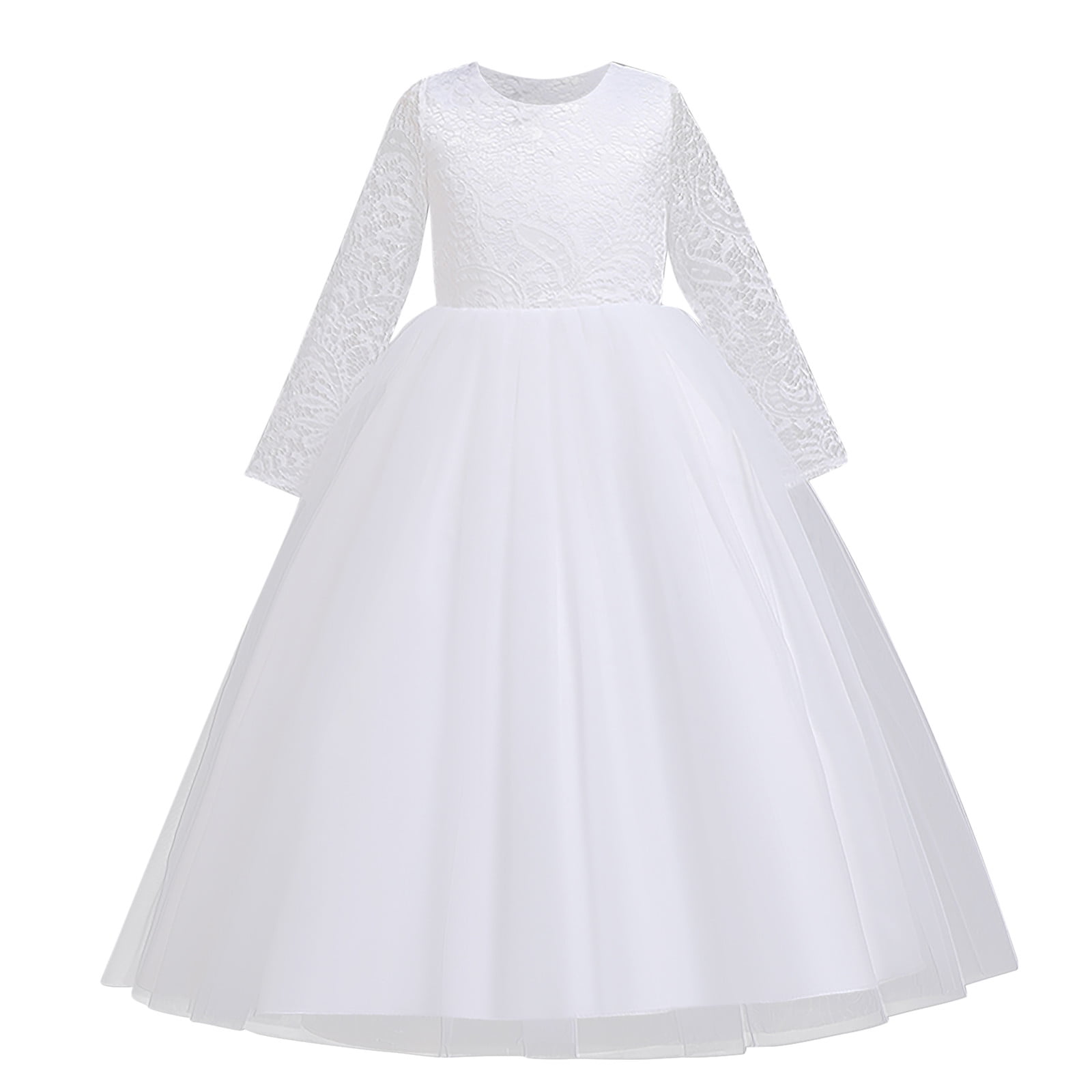 Girls Lace Dress Elegant Princess Long Gown Kids Dresses for Girls Flo –  Chilazexpress Ltd