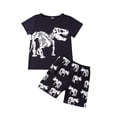 thumbnail image 1 of Summer Toddler Kids Boy Dinosaur Pattern T Shirt+Short Pants Trousers Clothing Set, 1 of 6
